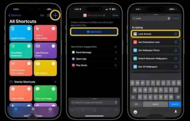 通州苹果14锁屏维修店分享iPhone14升级iOS16.4后如何创建锁屏快捷方式 