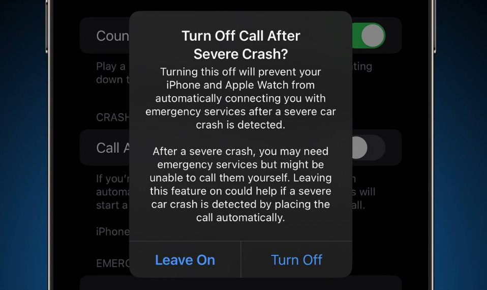 通州苹果14维修分享 iPhone 14 和 Apple Watch 上关闭崩溃检测 