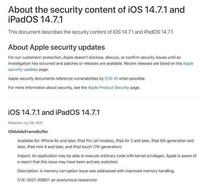 通州苹果手机维修分享iOS 14.7.1 正式版更新内容及升级方法 